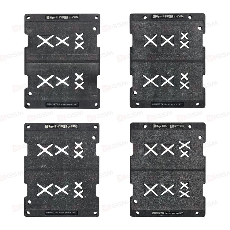 Набор трафаретов Amaoe MBGA-IP 26 in 1 для iPhone 7-15 Pro Max (CPU/NAND/Wi-Fi/Baseband chip) фото в интернет-магазине 05gsm.ru