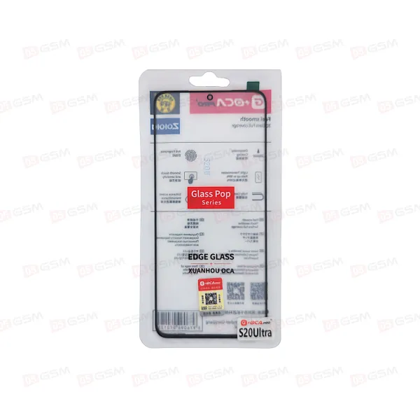 Стекло + OCA (G+OCA) Samsung S20 ULTRA G988 черный фото в интернет-магазине 05gsm.ru