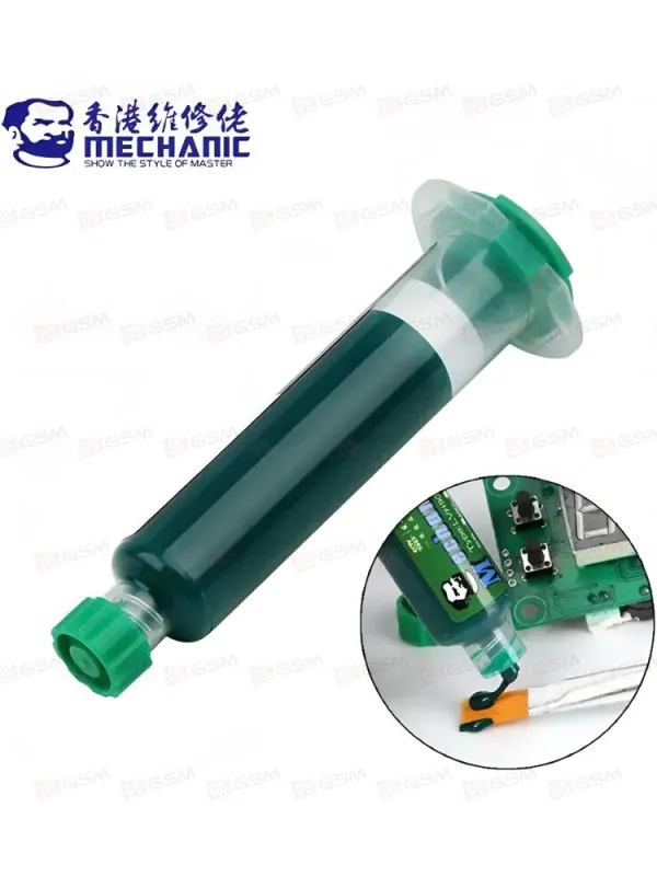 Защитный лак-маска для плат Mechanic LY-UVH900 (Зеленый) фото в интернет-магазине 05gsm.ru