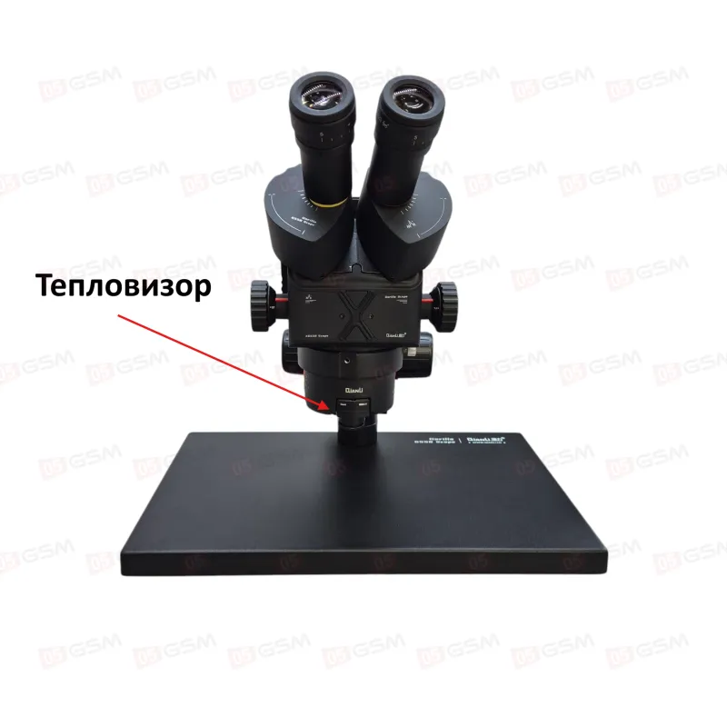 Микроскоп тринокулярный Qianli GorillaScope 6558 с тепловизором, УФ-лампой и подсветкой (6.5-58X) фото в интернет-магазине 05gsm.ru