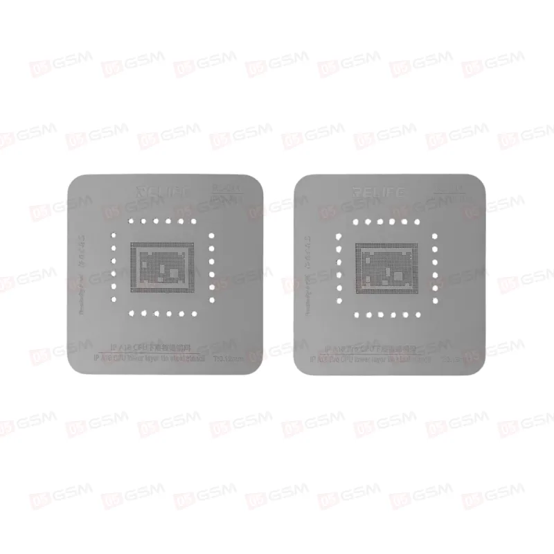 Набор трафаретов для BGA микросхем с держателями Relife RL-601MA (CPU A8-A18 Pro) фото в интернет-магазине 05gsm.ru