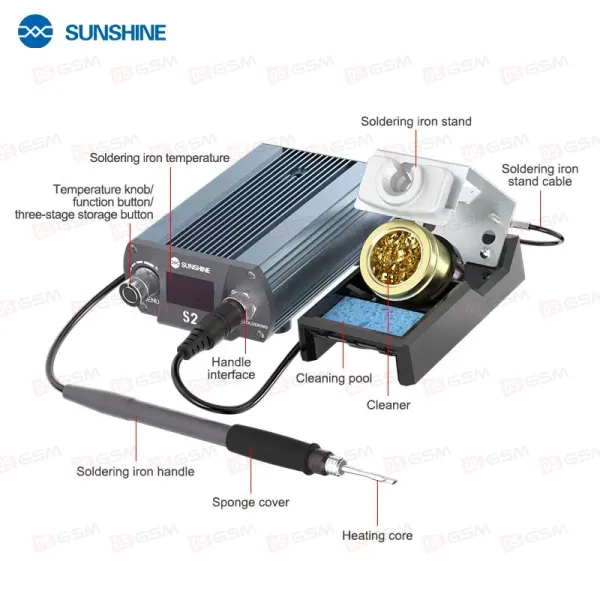 Паяльная станция Sunshine S2 (Ручка 210) фото в интернет-магазине 05gsm.ru