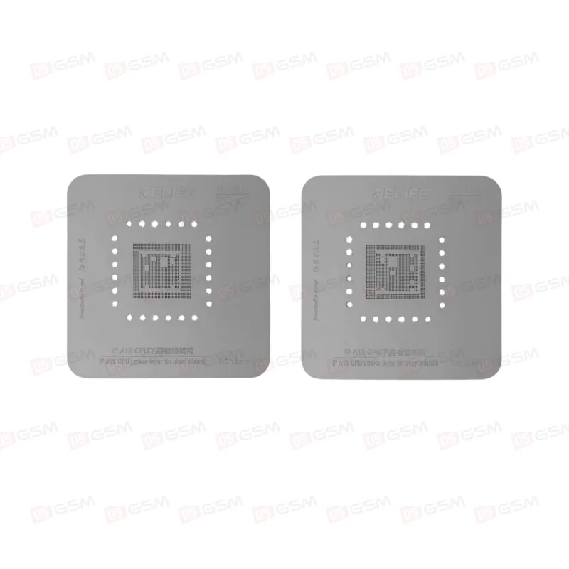 Набор трафаретов для BGA микросхем с держателями Relife RL-601MA (CPU A8-A18 Pro) фото в интернет-магазине 05gsm.ru