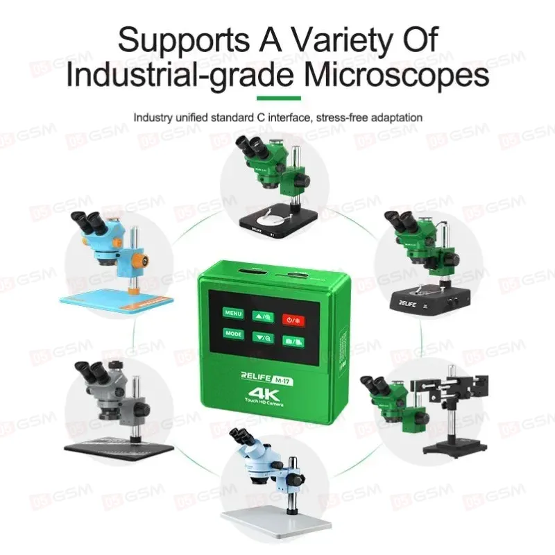 Камера на микроскоп Relife M-17 (1080P/4K; сенсорная) фото в интернет-магазине 05gsm.ru