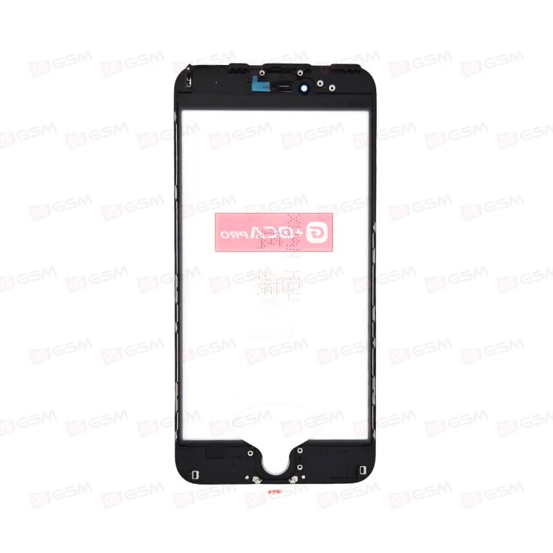 Стекло G+OCA iPhone 6G+ черное с РАМКОЙ+OCA пленка фото в интернет-магазине 05gsm.ru