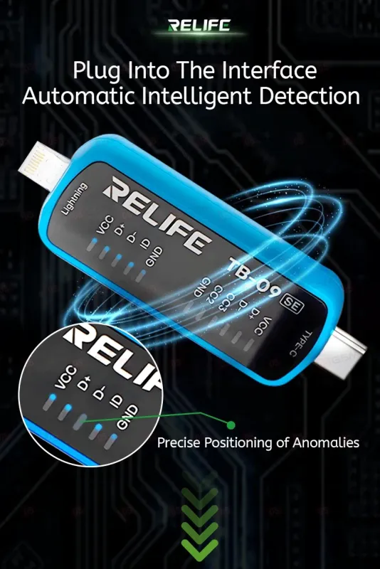 Автоматический тестер зарядки Relife TB-09 SE фото в интернет-магазине 05gsm.ru