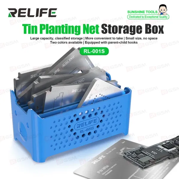 Органайзер для трафаретов Relife RL-001S (Синий) фото в интернет-магазине 05gsm.ru