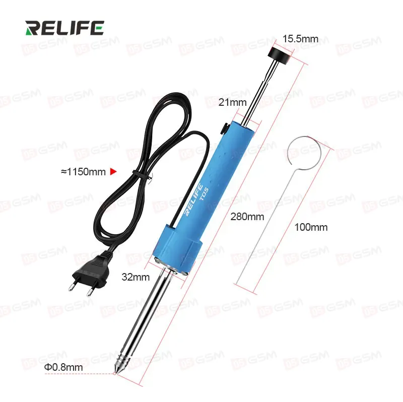 Автоматический оловоотсос Relife TO5 (Ваккуумный экстрактор) фото в интернет-магазине 05gsm.ru