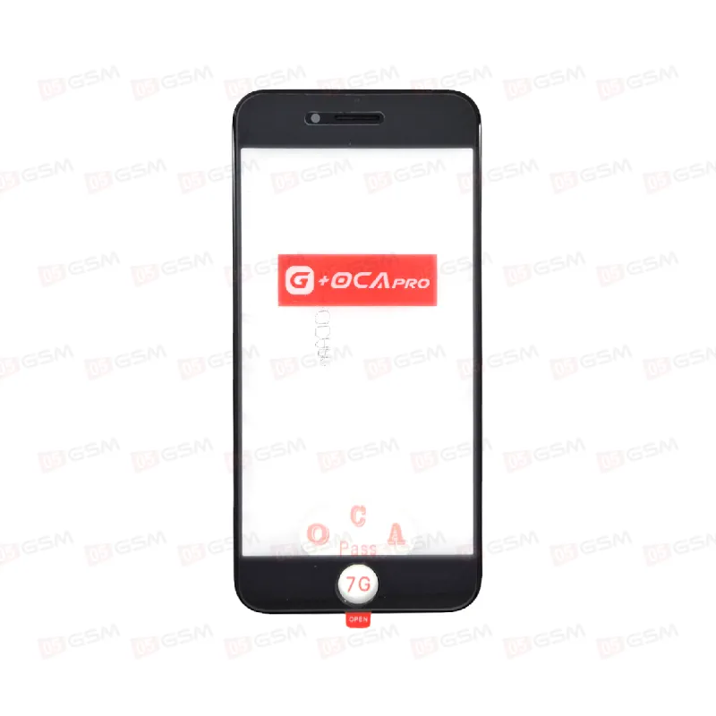 Стекло G+OCA iPhone 7G черное с РАМКОЙ+OCA пленка фото в интернет-магазине 05gsm.ru