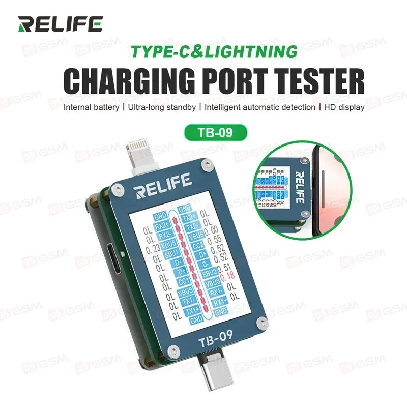 Автоматический тестер зарядки Relife TB-09 фото в интернет-магазине 05gsm.ru