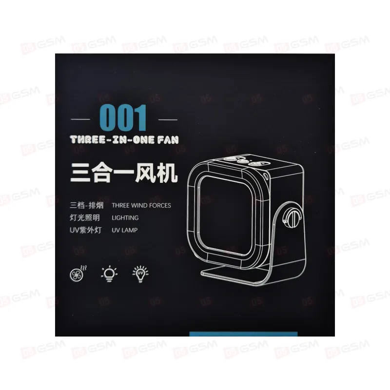 Дымоотвод c УФ-лампой, кулером и подсветкой TBK-F001 (Зеленый) фото в интернет-магазине 05gsm.ru