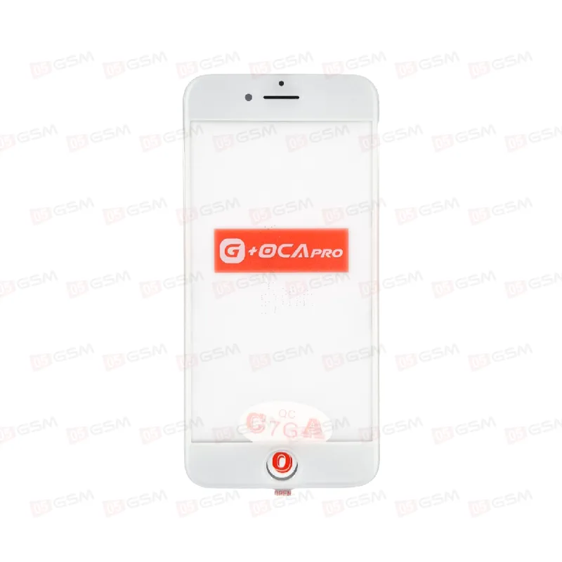 Стекло G+OCA iPhone 7G белое с РАМКОЙ+OCA пленка фото в интернет-магазине 05gsm.ru