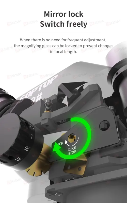 Микроскоп тринокулярный SopTop 9 Elite с подсветкой и линзой (6.7-45X; активный глаз; черный) фото в интернет-магазине 05gsm.ru