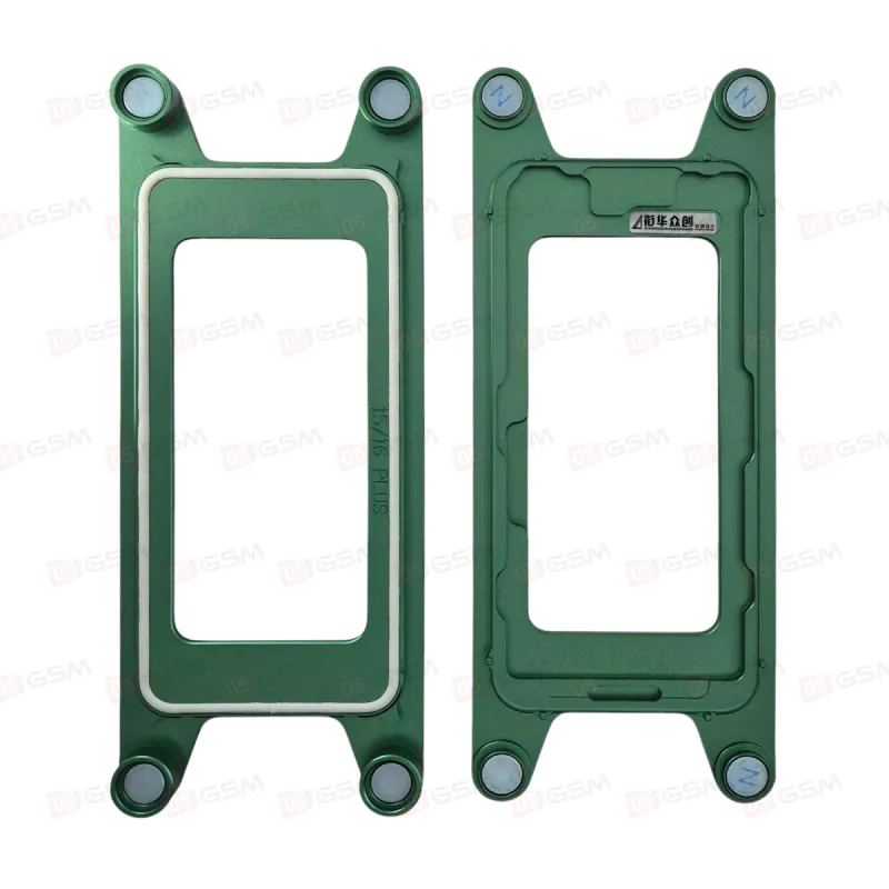 Форма XHZC для рамки iPhone 15 Plus (На магнитах; с центровкой дисплея; зеленая) фото в интернет-магазине 05gsm.ru