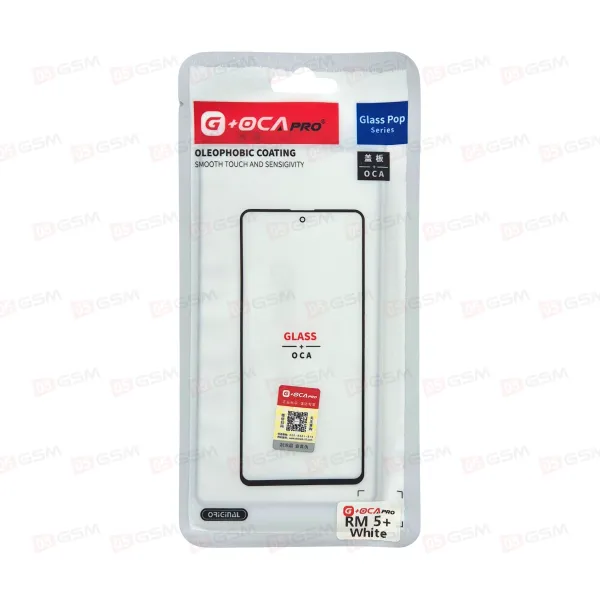 Стекло + OCA (G+OCA) Redmi 5 Plus белое фото в интернет-магазине 05gsm.ru