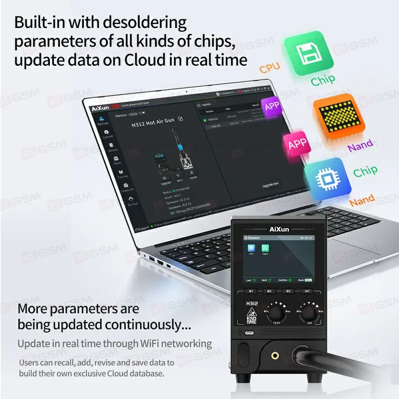 Термовоздушный фен Aixun H312 (Паяльная станция) фото в интернет-магазине 05gsm.ru