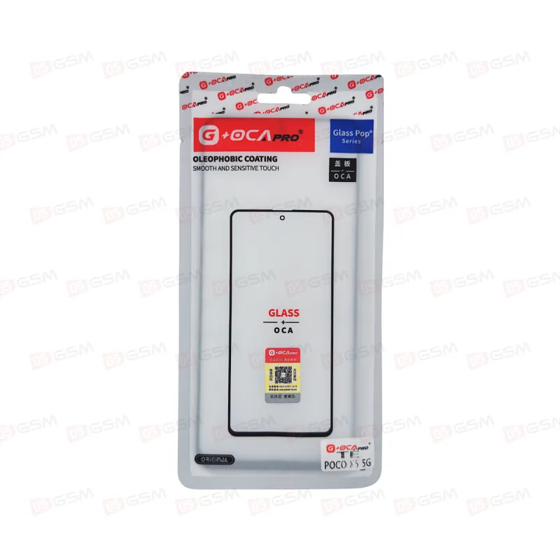Стекло + OCA (G+OCA) POCO X5 5G черный фото в интернет-магазине 05gsm.ru