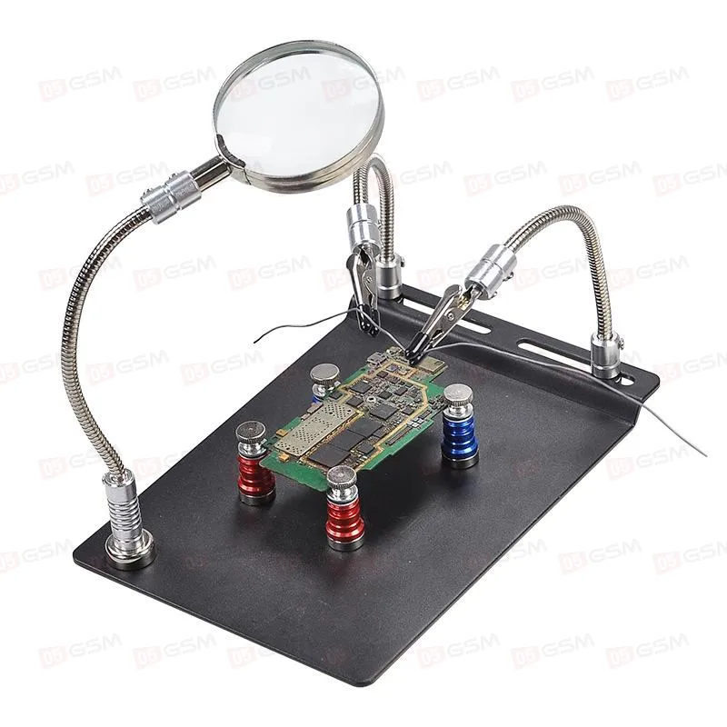Держатель платы с лупой PCB TE-804 (Magnetic Plate Clam) фото в интернет-магазине 05gsm.ru