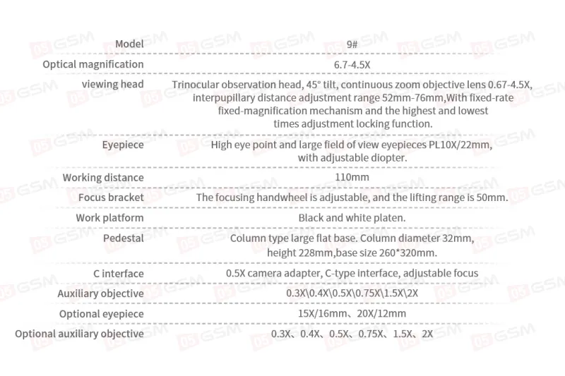 Микроскоп тринокулярный SopTop 9 Elite с подсветкой и линзой (6.7-45X; блокируемый глаз; черный) фото в интернет-магазине 05gsm.ru