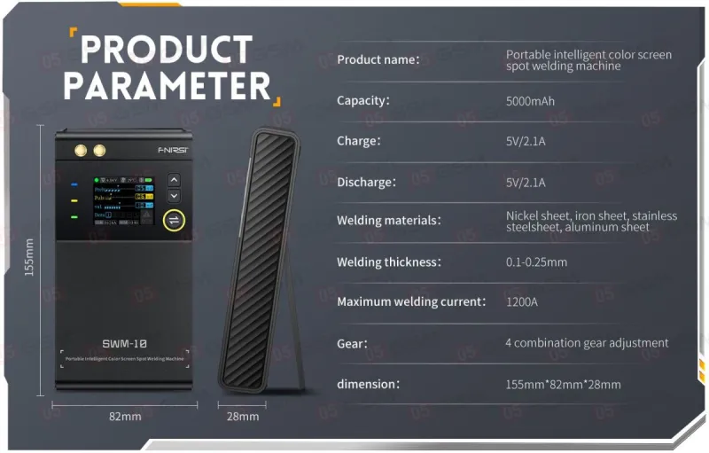 Сварка точечная Fnirsi SWM-10 фото в интернет-магазине 05gsm.ru