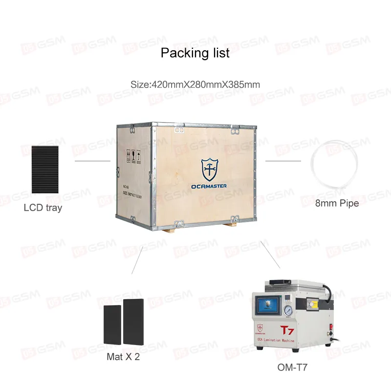 Комплект для переклейки OcaMaster OM-T7 (Ламинатор 7" с барокамерой) фото в интернет-магазине 05gsm.ru