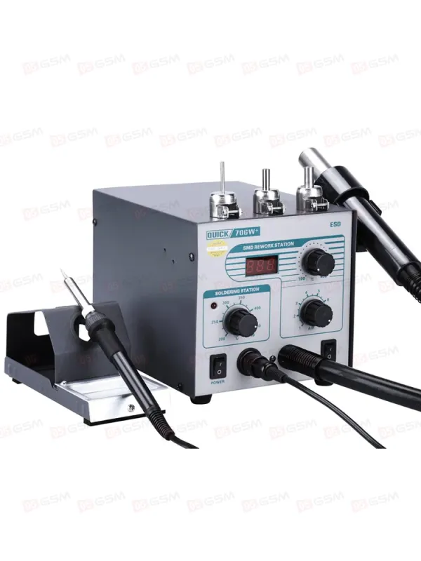 Паяльная станция с термофеном Quick 706W+ фото в интернет-магазине 05gsm.ru
