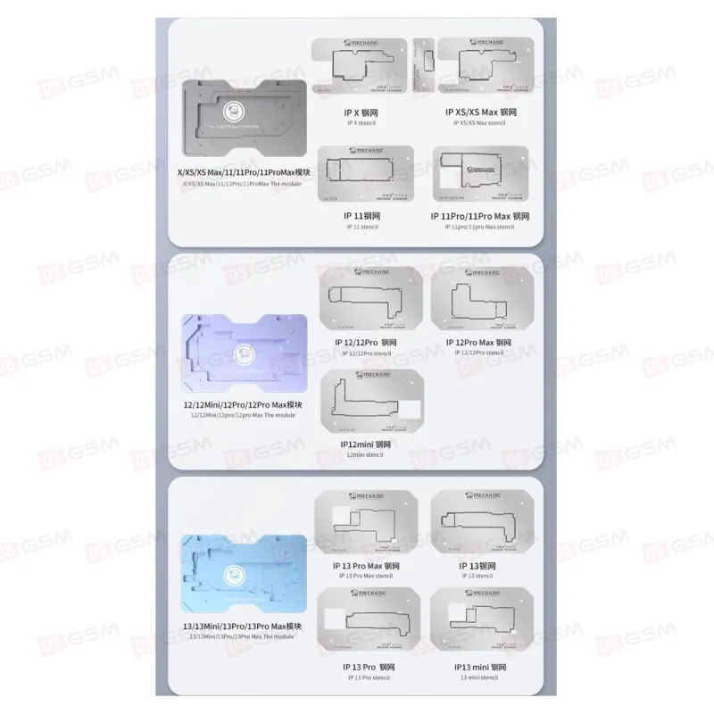 Нижний подогрев плат Mechanic Heat Kit (iPhone X-14series + faceid + android) фото в интернет-магазине 05gsm.ru