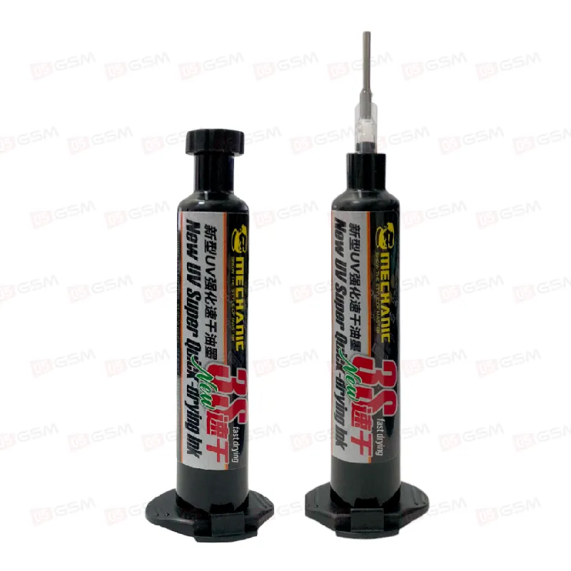 Защитный лак-маска для плат Mechanic New UV Super Quick Drying Ink (Черный; 3 сек; 10 г) фото в интернет-магазине 05gsm.ru