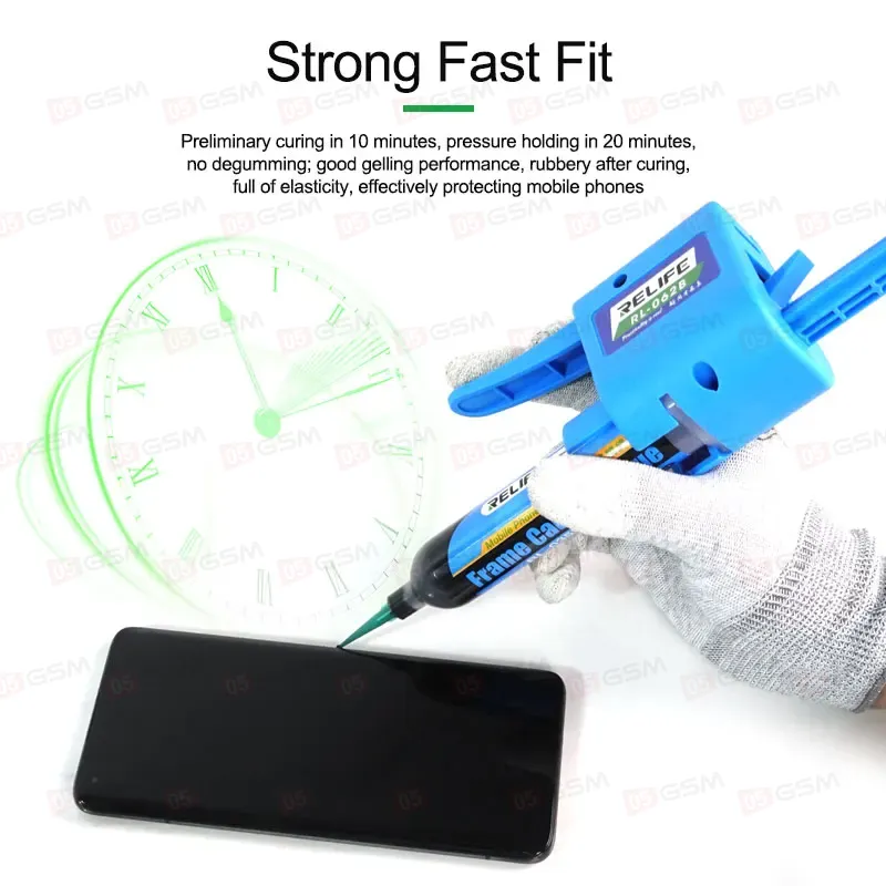 Клей черный Relife RL-035B (Для изогнутых дисплеев; 30 мл) фото в интернет-магазине 05gsm.ru