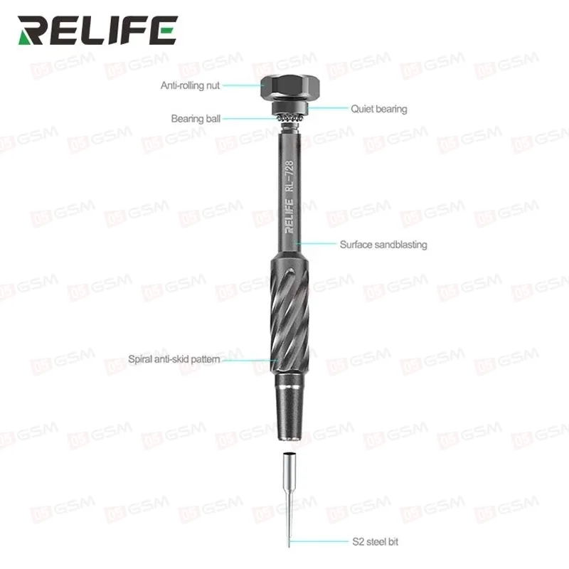 Набор отверток Relife RL-728B (2D-биты; 5 штук; с намагничивателем и присоской) фото в интернет-магазине 05gsm.ru