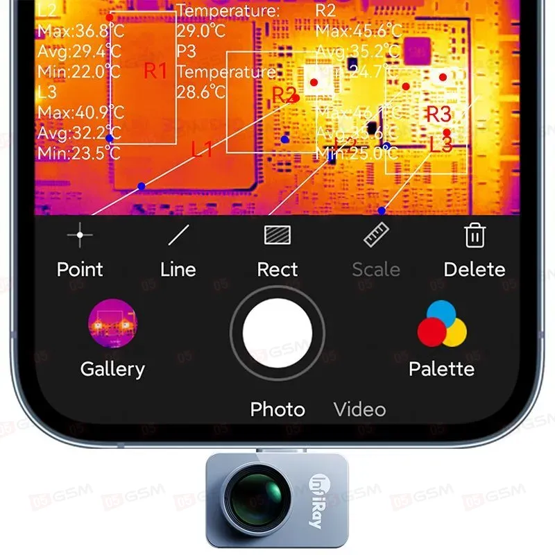 Тепловизор портативный Infiray P2 Pro (iPhone; Type-C; с макролинзой) фото в интернет-магазине 05gsm.ru