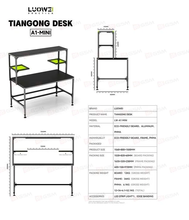 Рабочий стол мастера Luowei LW-A1 Mini (155x150x80 cм) фото в интернет-магазине 05gsm.ru