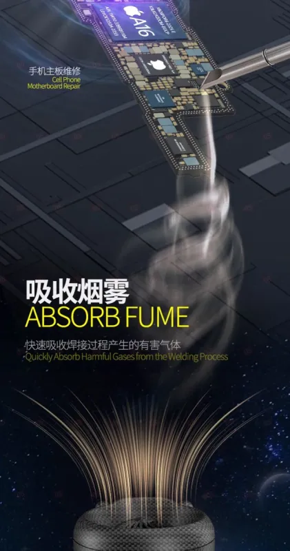 Дымоотвод с УФ-лампой и кулером Mechanic C919 фото в интернет-магазине 05gsm.ru