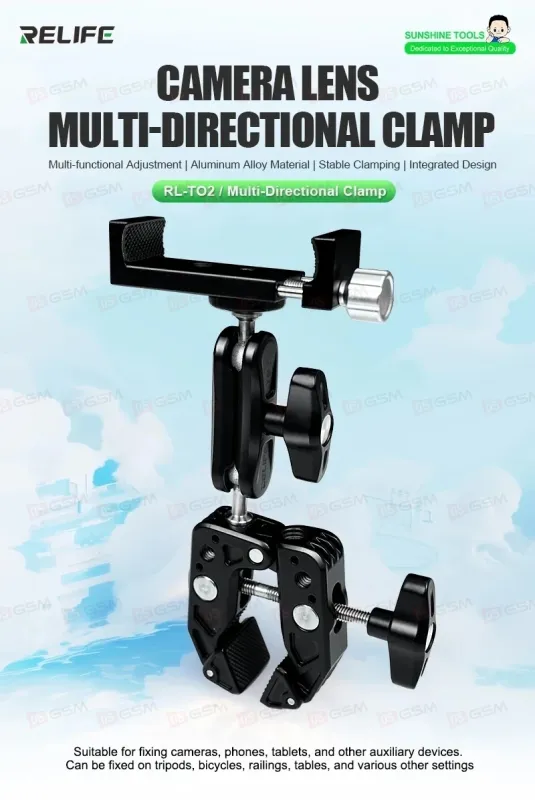 Зажим-штатив для телефона и камеры с креплением Relife RL-TO2 фото в интернет-магазине 05gsm.ru