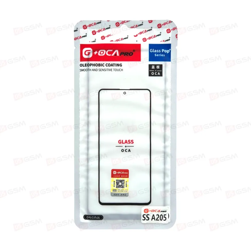 Стекло + OCA (G+OCA) Samsung A205 черный  фото в интернет-магазине 05gsm.ru