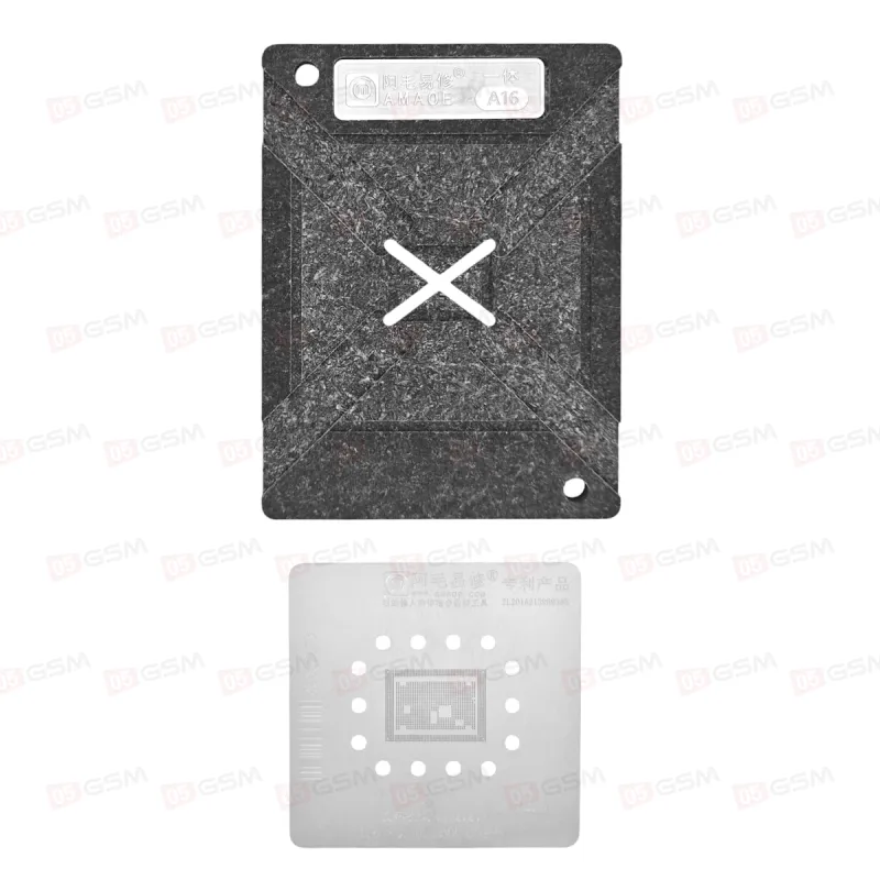 Трафарет для BGA микросхем c держателем Amaoe CPU iPhone A16 фото в интернет-магазине 05gsm.ru