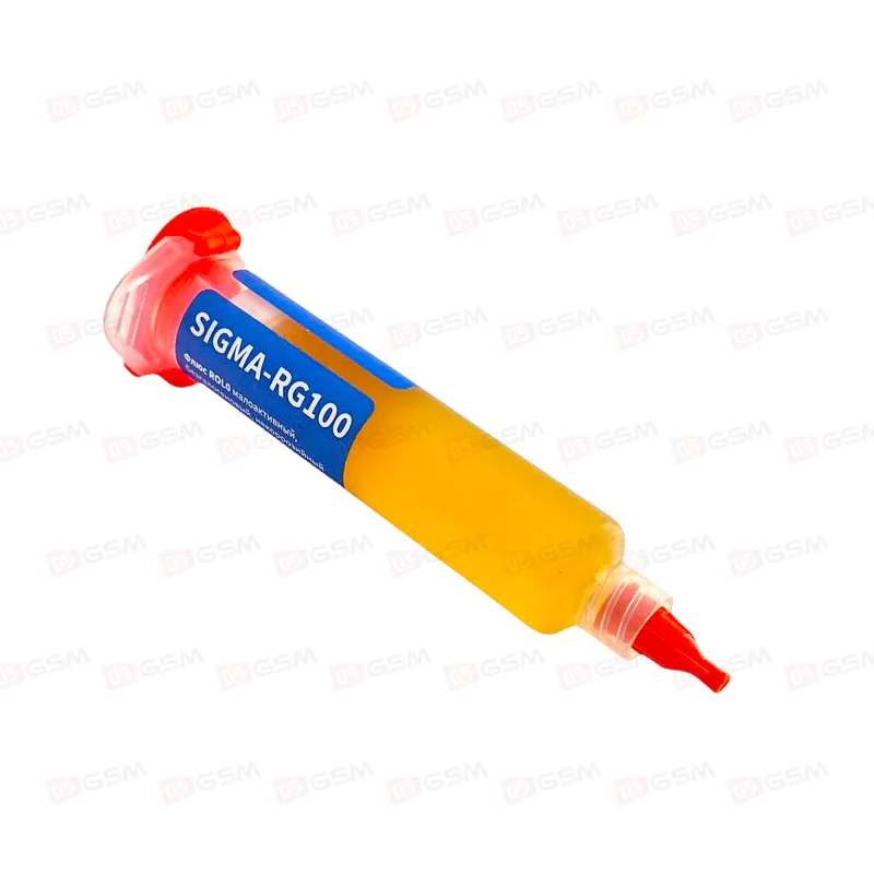 Флюс-гель Mosdisplay Sigma-RG100 для BGA, SMD и DIP (Малоактивный; безотмывочный; 10 мл) фото в интернет-магазине 05gsm.ru