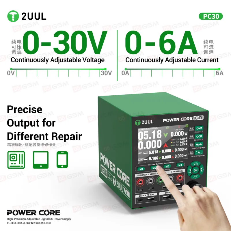 Блок питания 2UUL PC30 DC3006 (Линейный; 30 В; 6 А) фото в интернет-магазине 05gsm.ru