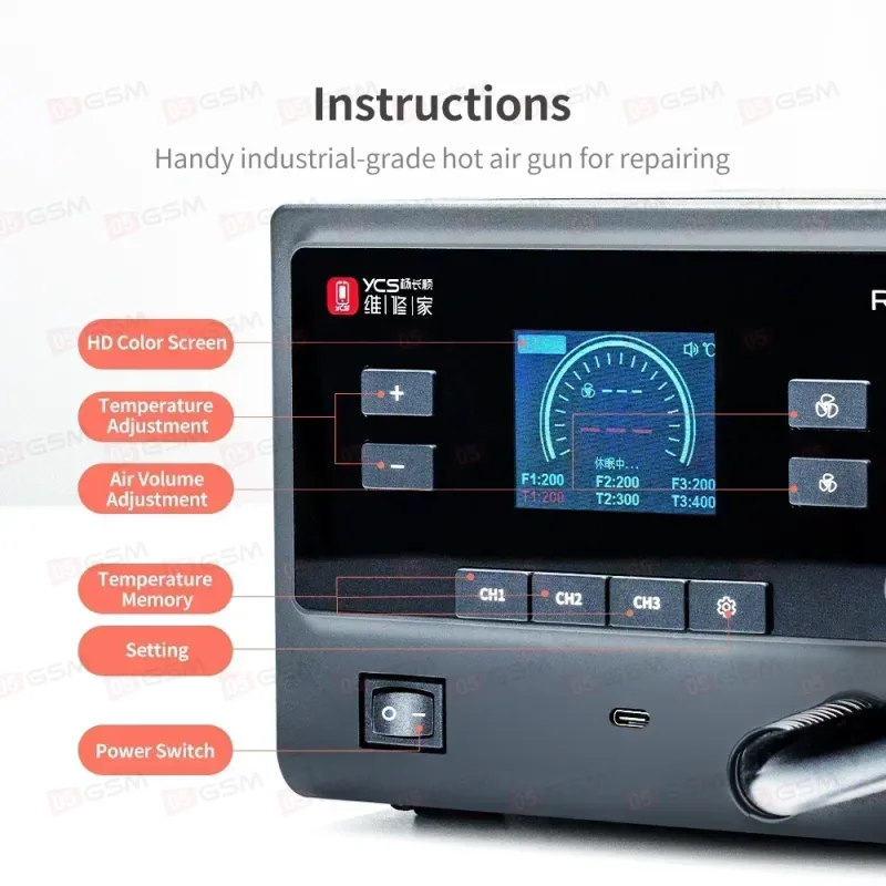 Термовоздушный фен YCS R1 Pro (Паяльная станция) фото в интернет-магазине 05gsm.ru