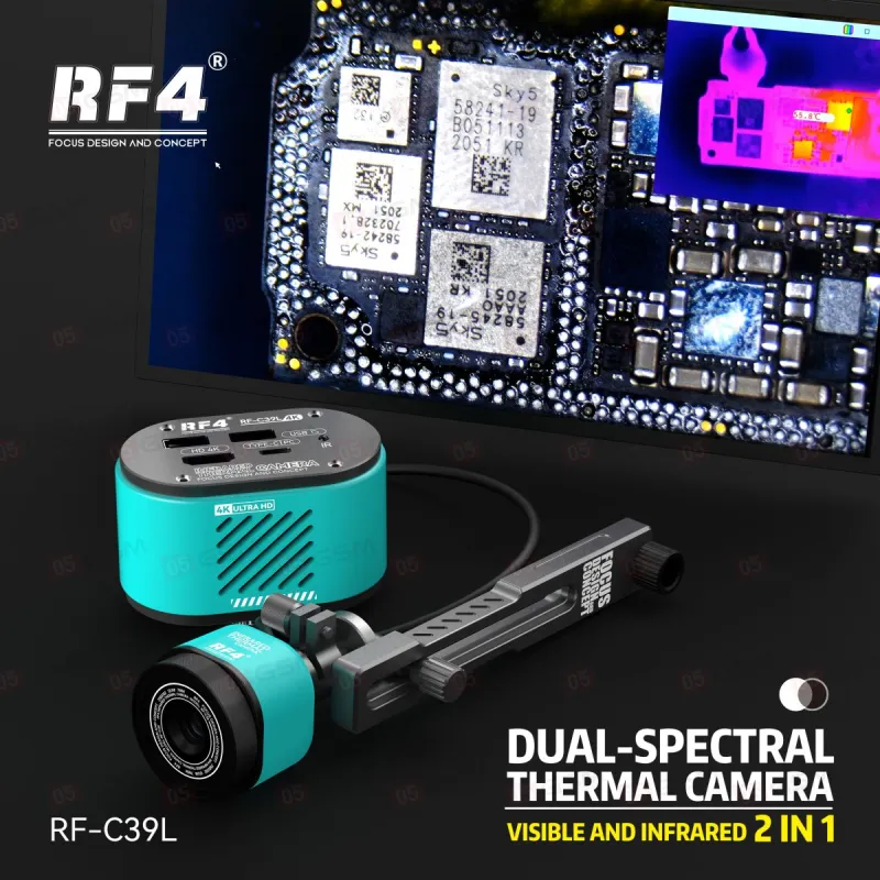 Камера на микроскоп с тепловизором на кронштейне RF4 RF-C39L (1080P/4K) фото в интернет-магазине 05gsm.ru
