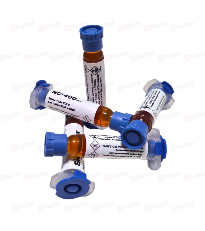 Флюс-гель Mosdisplay Sigma-NC400 для BGA и SMD (Малоактивный; безотмывочный; высокоомный; 5 мл) фото в интернет-магазине 05gsm.ru