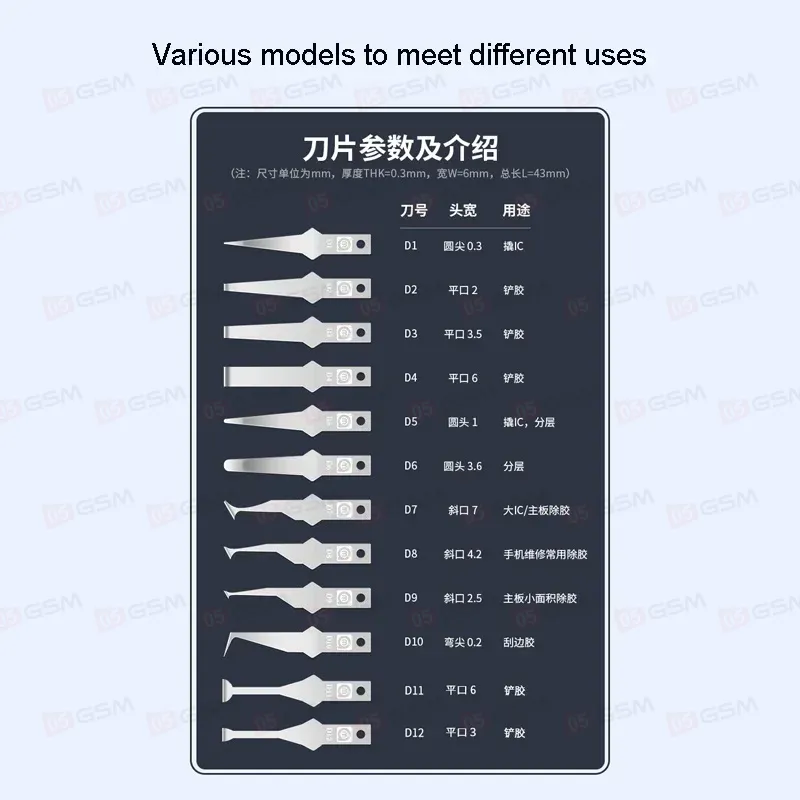 Набор ножей Amaoe D1-D10, 10шт комплект фото в интернет-магазине 05gsm.ru
