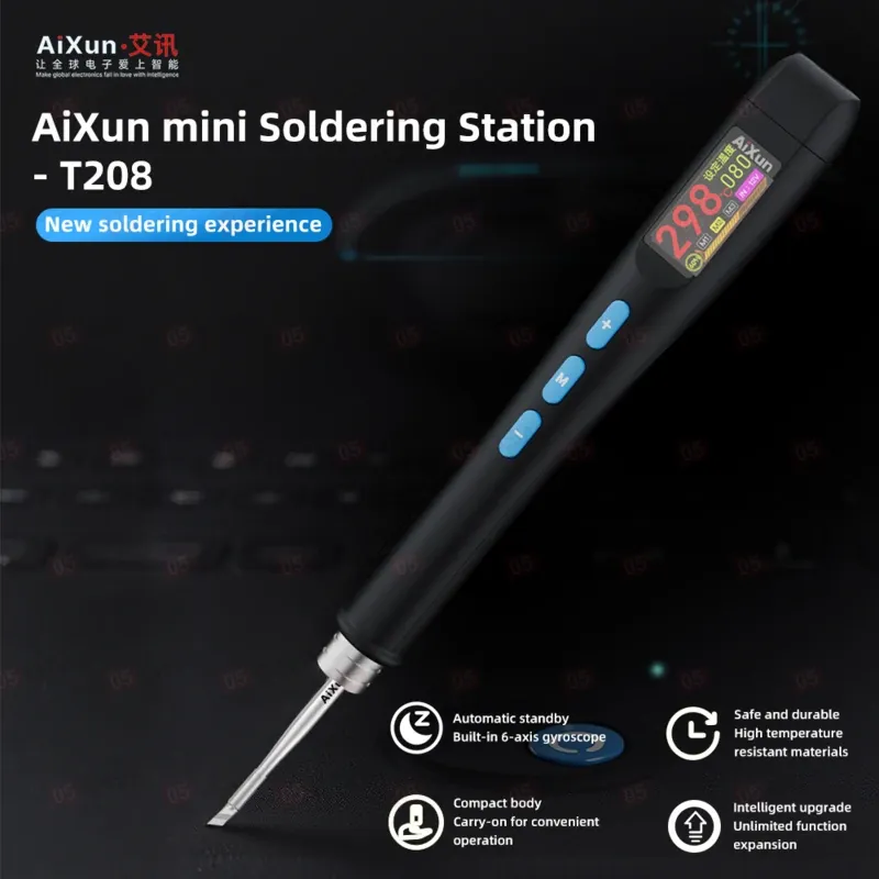 Паяльник портативный Aixun T208 (1 жало C080; неавтономный) фото в интернет-магазине 05gsm.ru