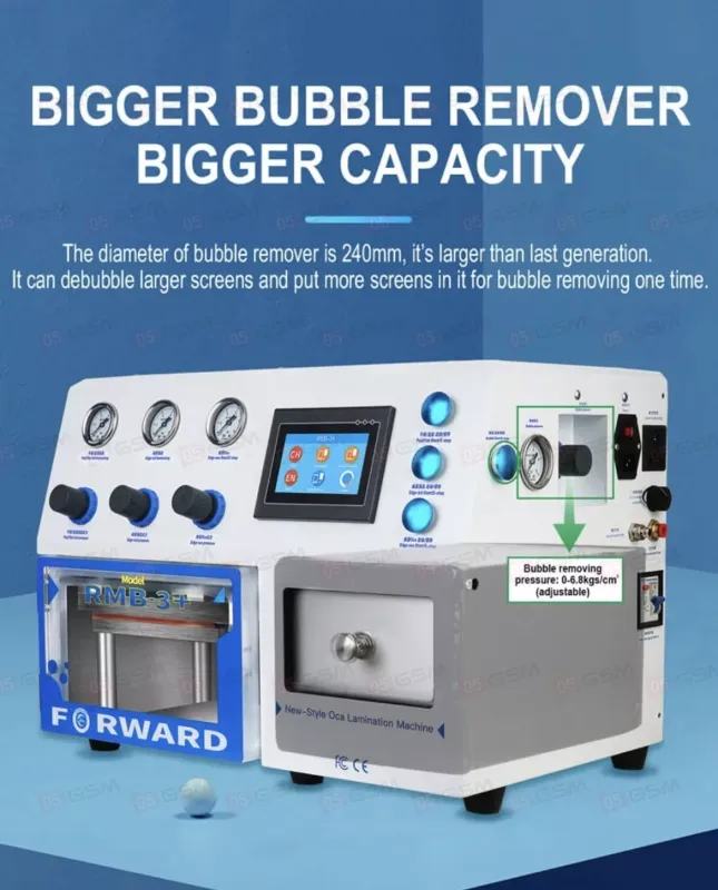 Комплект для переклейки дисплеев Forward RMB 3+ (Ламинатор с барокамерой, помпой и компрессором) фото в интернет-магазине 05gsm.ru