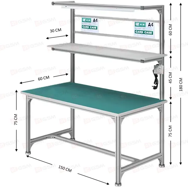 Рабочий стол мастера (Антистатический; 150x60x180 см) фото в интернет-магазине 05gsm.ru