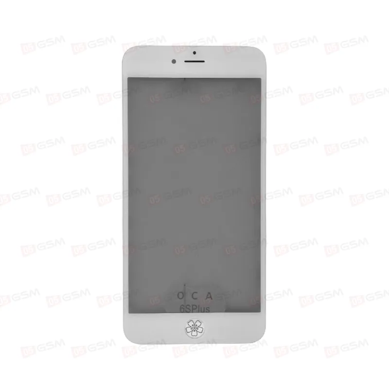 Стекло iPhone 6S+ (5.5) белое с РАМКОЙ+ПОЛЯРИЗАЦИЯ+OCA пленка фото в интернет-магазине 05gsm.ru