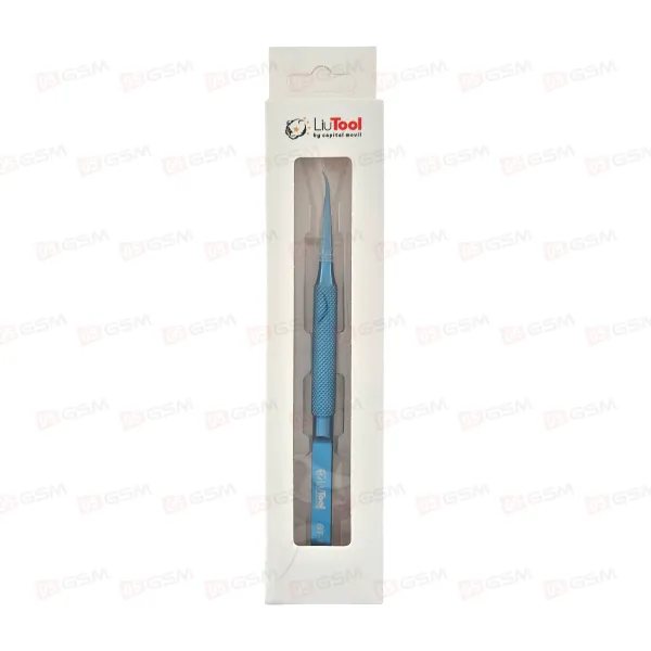 Пинцет изогнутый LiuTool BT-15 (Синий) фото в интернет-магазине 05gsm.ru