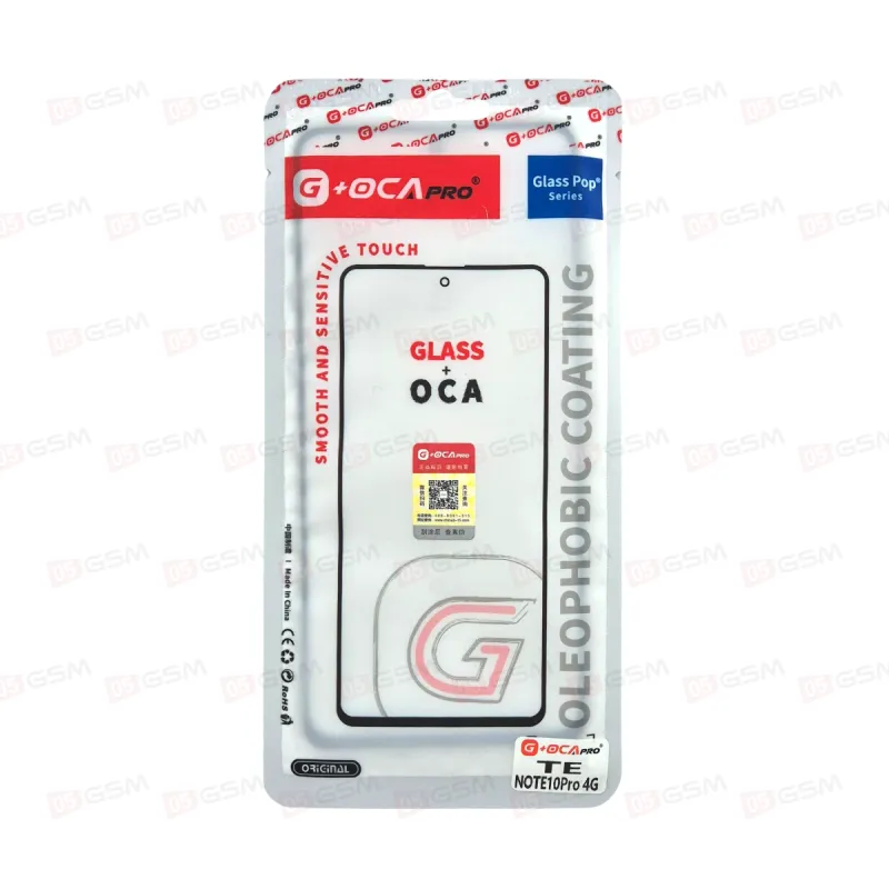 Стекло + OCA (G+OCA) Redmi Note 10 PRO черное фото в интернет-магазине 05gsm.ru