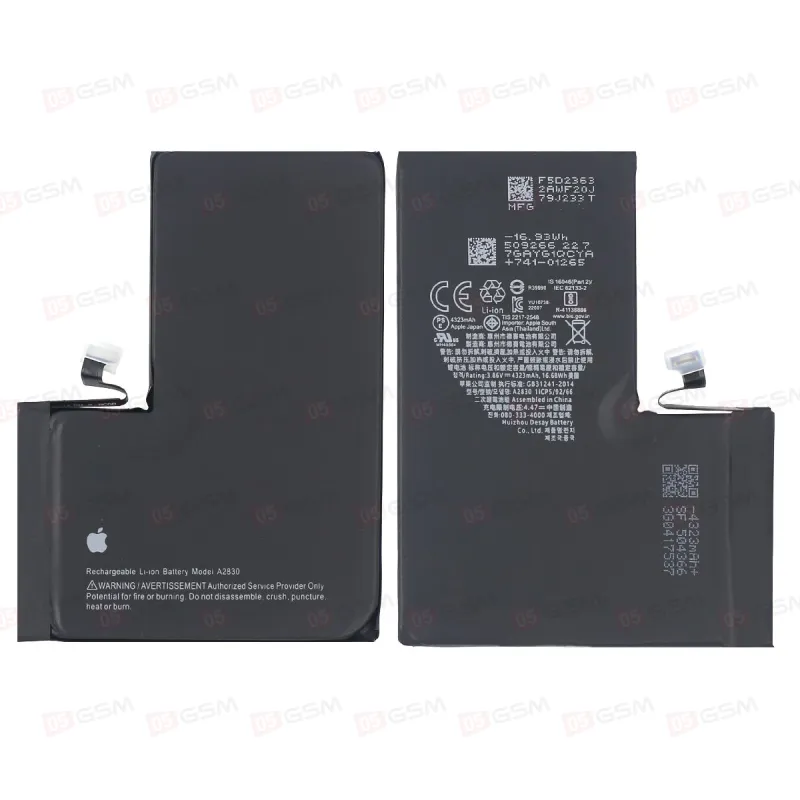 Аккумулятор iPhone 14 Pro Max (05GSM; 4323 мАч; гарантия 1 год) фото в интернет-магазине 05gsm.ru