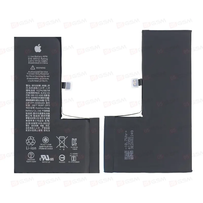 Аккумулятор iPhone XS (05GSM; 2658 мАч; гарантия 1 год) фото в интернет-магазине 05gsm.ru
